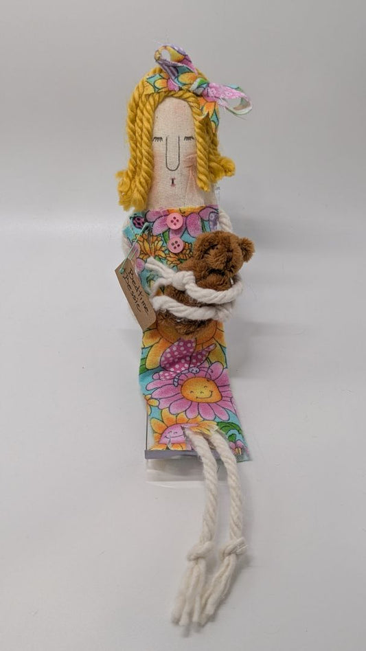 Handmade Bedtime Bessie Floral Modern Primitive Doll