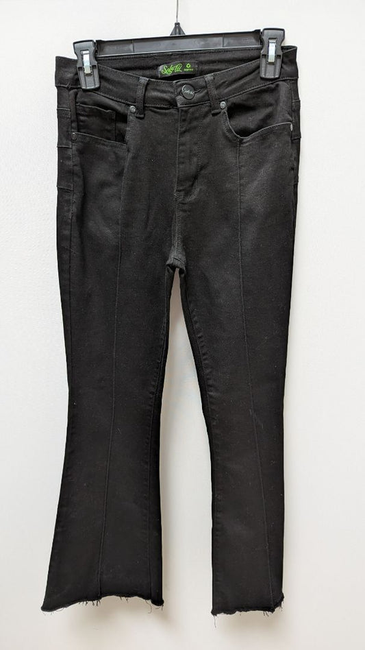 Solo Til Black Distressed Flared Jeans