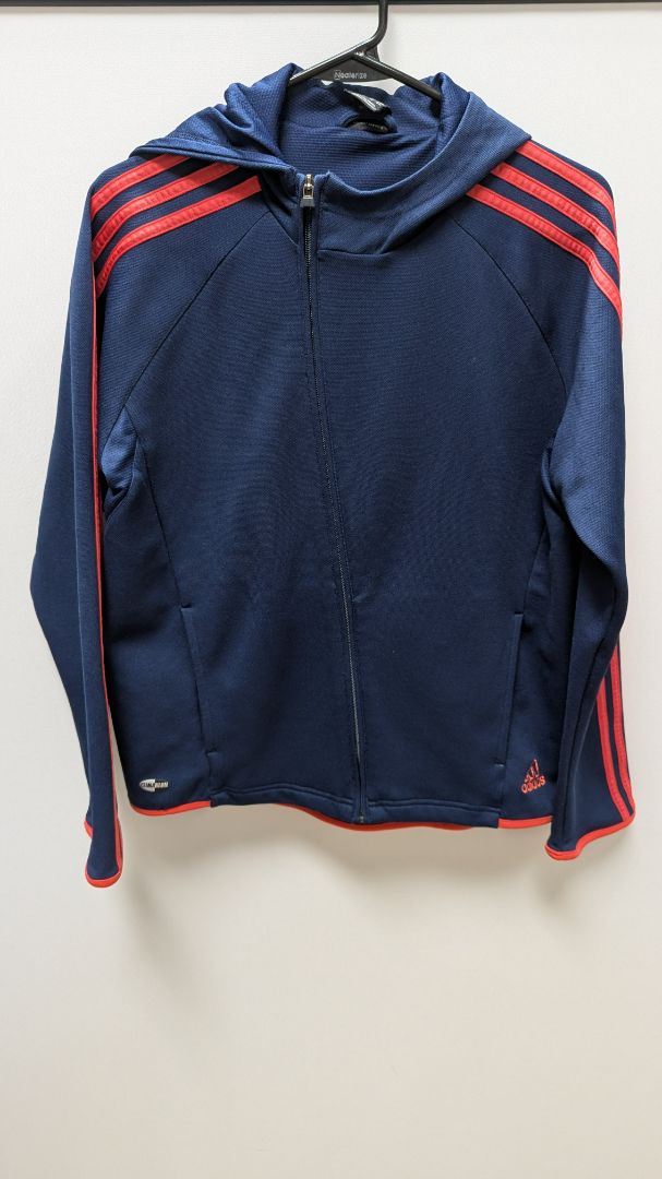 Adidas Navy/Red Hooded Track Jacket