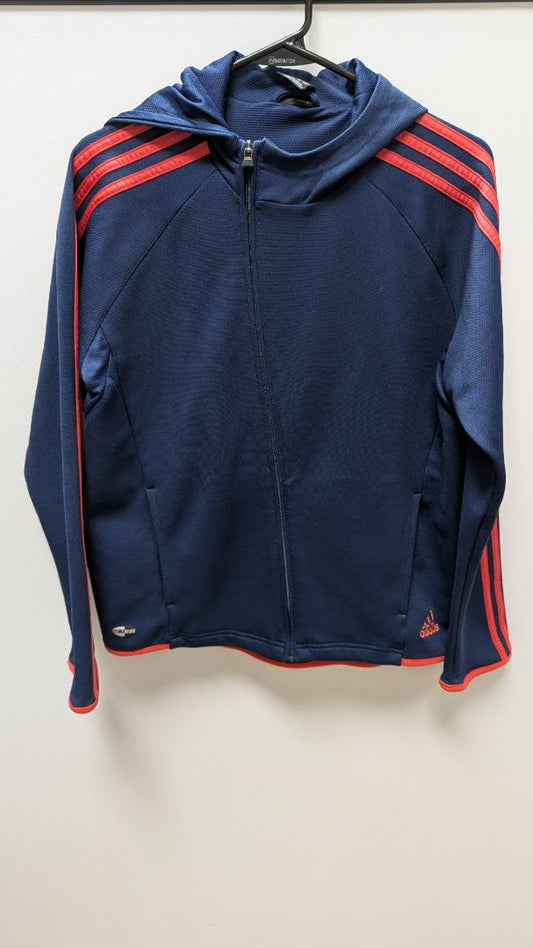 Adidas Navy/Red Hooded Track Jacket