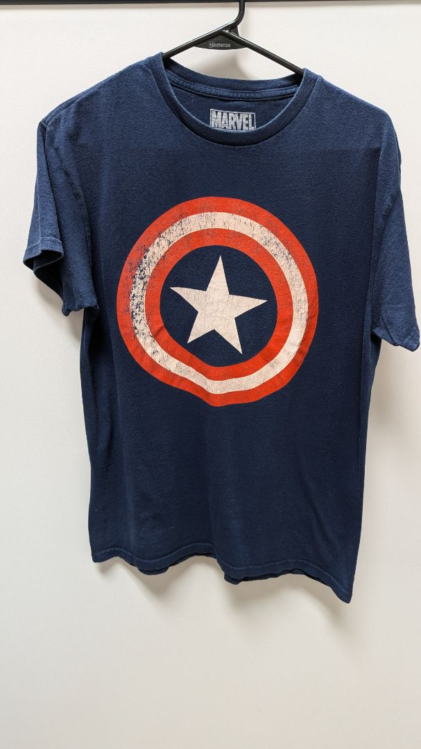 Marvel Navy Captain America Shield Graphic Tee