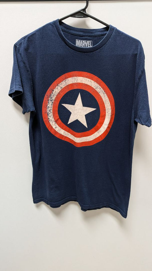 Marvel Navy Captain America Shield Graphic Tee