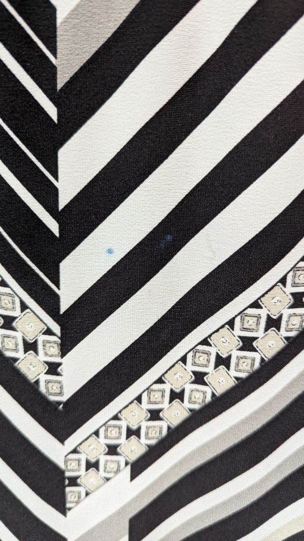 JM Collection Black/White Mixed Print Asymmetrical Skirt