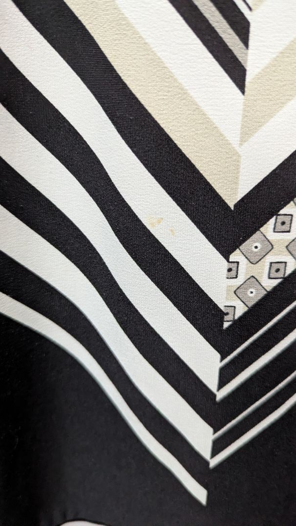 JM Collection Black/White Mixed Print Asymmetrical Skirt