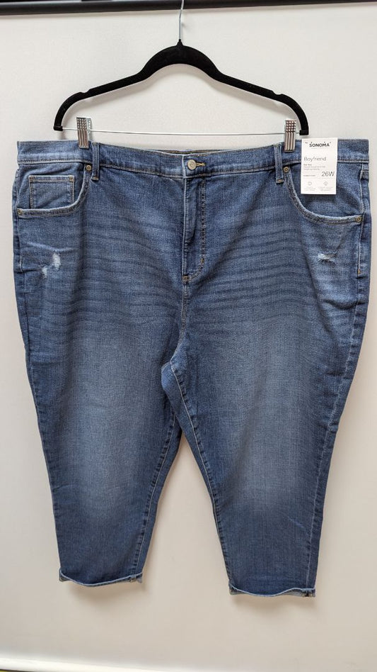 Sonoma Medium Wash High-Rise Boyfriend Jeans