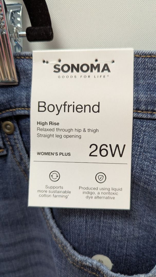 Sonoma Medium Wash High-Rise Boyfriend Jeans