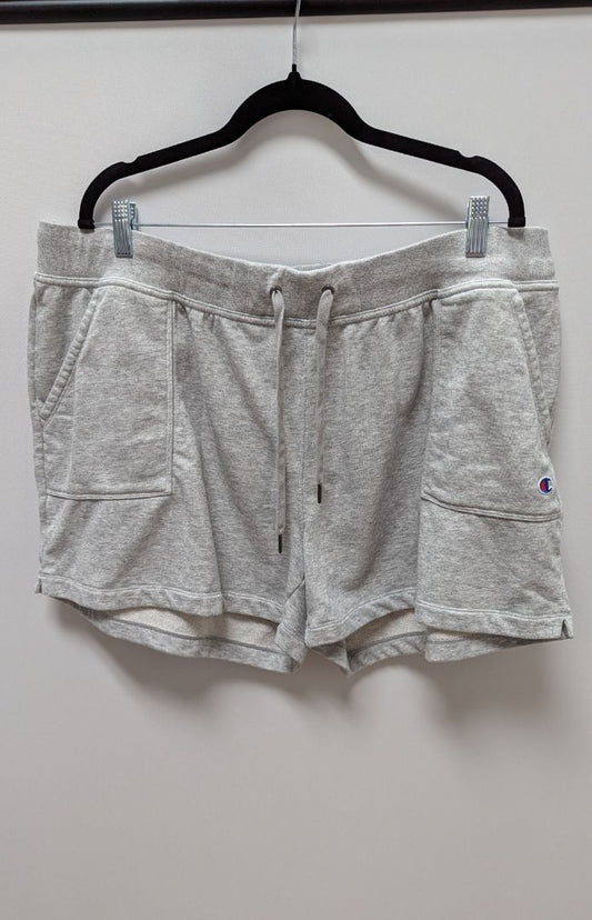 Champion Women's Grey Drawstring Waist Sweat Shorts
