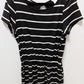 Bar III Black/White Striped Short-Sleeve Romper