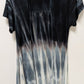 raya sun Grey Tie-Dye Ombre Flared Dress