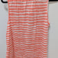 Michael Kors Coral/White Striped Sleeveless Blouse