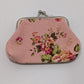 SilTriangle Pink Floral Coin Purse Pouch
