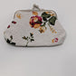 SilTriangle White Floral Coin Purse Pouch