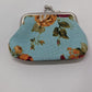SilTriangle Turquoise Floral Coin Purse Pouch