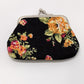 SilTriangle Black Floral Coin Purse Pouch
