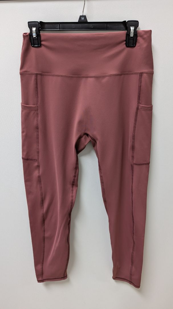 savvi Deep Dusty Pink Skinny Capri Active Leggings