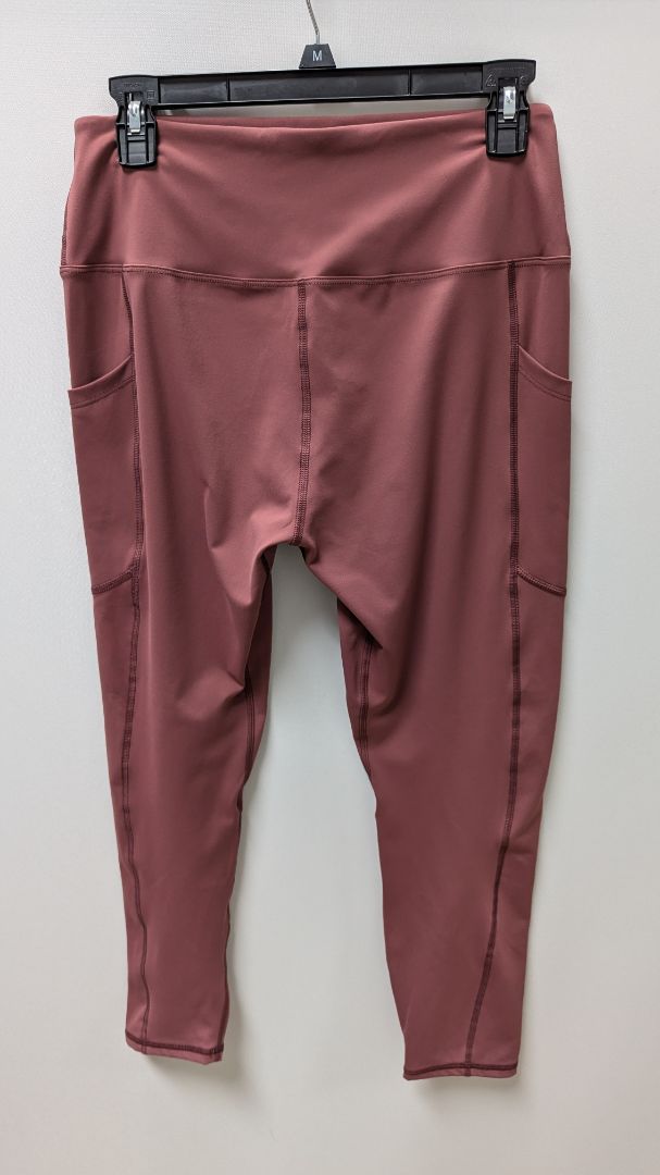 savvi Deep Dusty Pink Skinny Capri Active Leggings