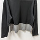 savvi Black/Grey Mesh-Hem Pullover Sweatshirt