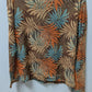 Orange Floral Mesh Long-Sleeve Blouse