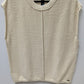 savvi Cream Crochet Knit Sweater Vest