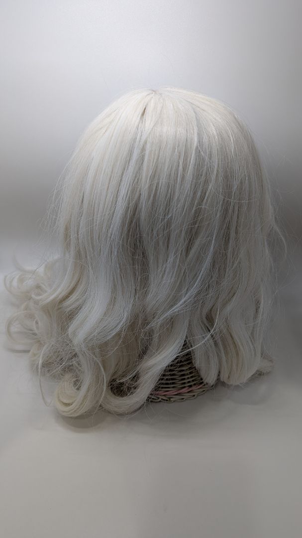 White Wavy Long Length Fake Hair Wig