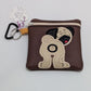 Handmade Brown Pug Poo Waste Bag Holder