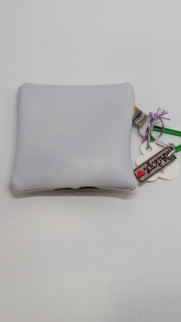 Handmade White Doberman Poo Waste Bag Holder