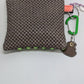 Handmade Grey/Green "Poo Crew" Poo Waste Bag Holder