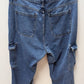 Shein Curve Medium Wash Wide-Leg Cargo Jeans