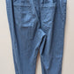 EVALESS Blue 4-Button Fly High-Rise Casual Pants