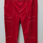 DOKOTOO Red/White High-Waisted Cargo Pants