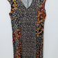 Perceptions New York Black Floral Flared Midi Dress