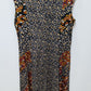 Perceptions New York Black Floral Flared Midi Dress