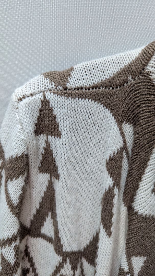 Charlotte Russe Brown/White Aztec Cardigan