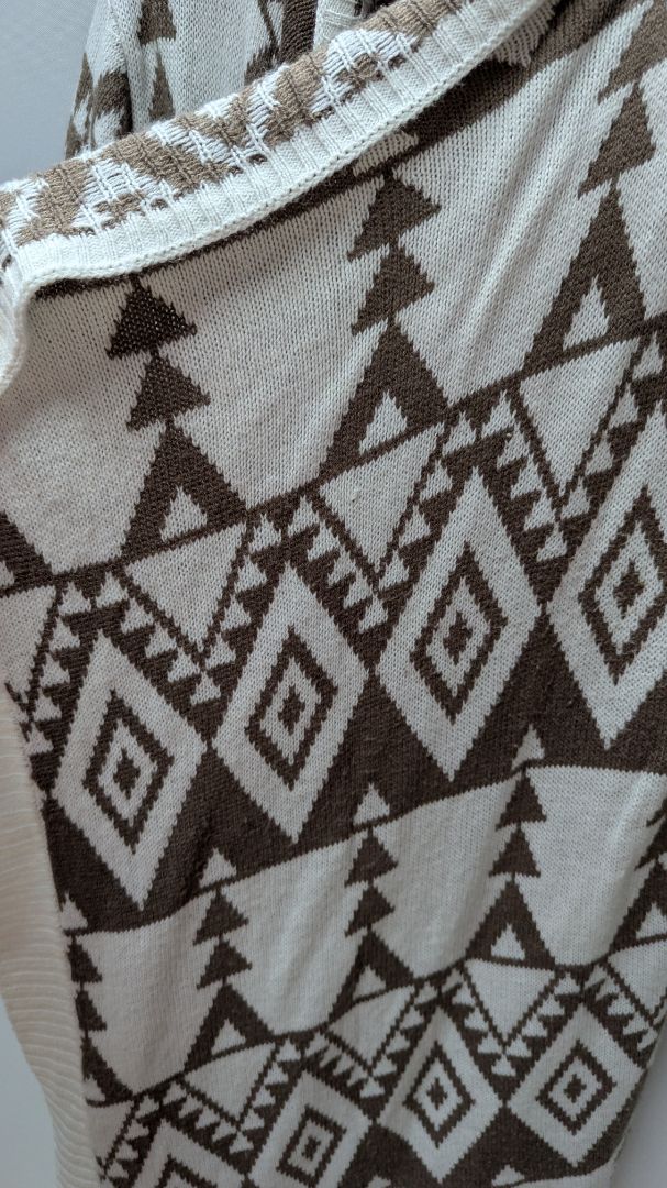Charlotte Russe Brown/White Aztec Cardigan
