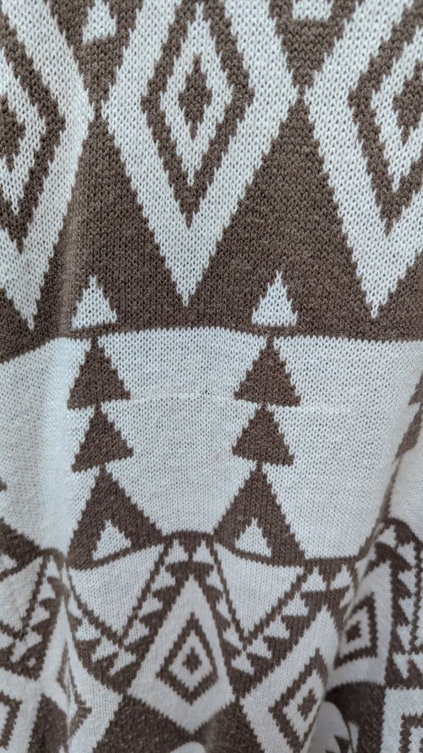 Charlotte Russe Brown/White Aztec Cardigan