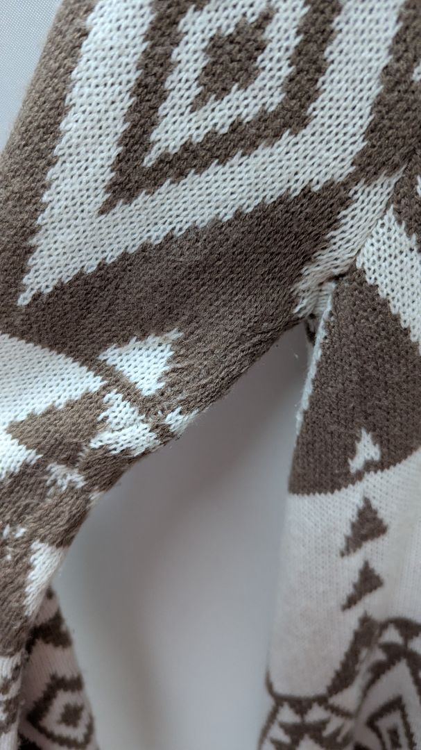 Charlotte Russe Brown/White Aztec Cardigan
