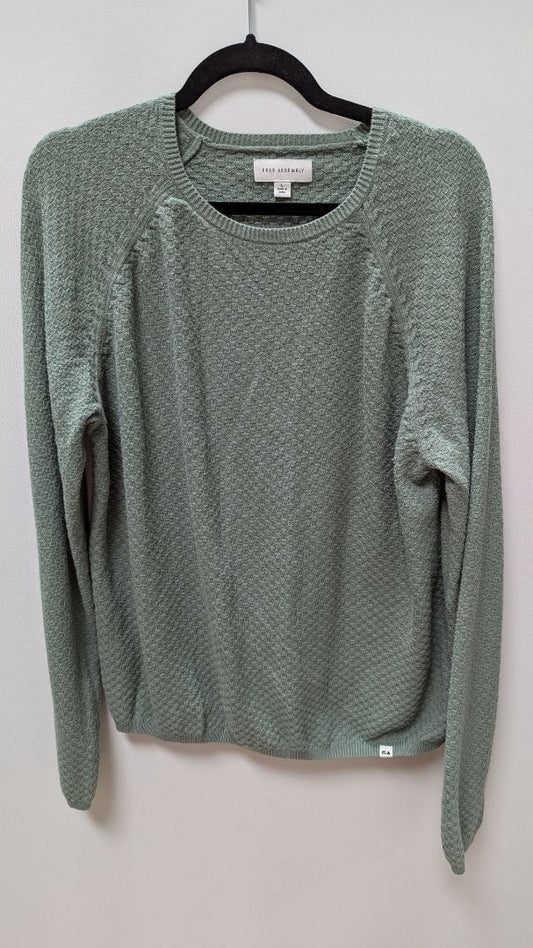 Free Assembly Dark Green Textured Knit Sweater