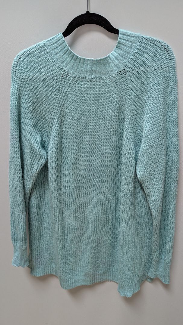 a.n.a Turquoise V-Neck Knit Tunic Sweater