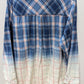 Torrid Blue/Pink Plaid Ombre Tunic Flannel Shirt