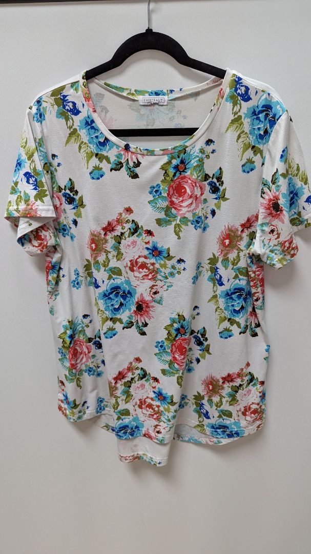 SWEET SALT White Floral Tunic Tee
