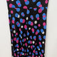 Black Polka Dot Flared Maxi Skirt