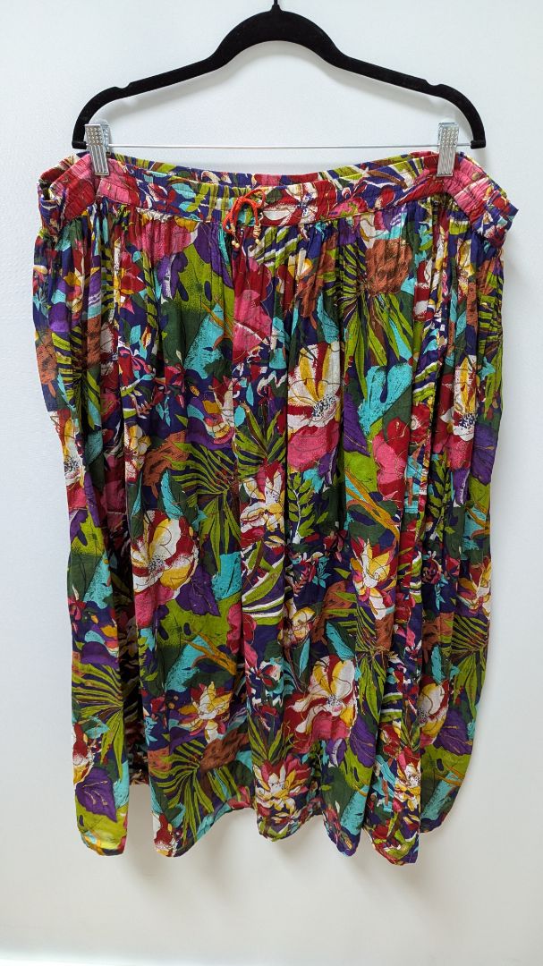 Peripherals Multicolor Sheer Floral Maxi Skirt