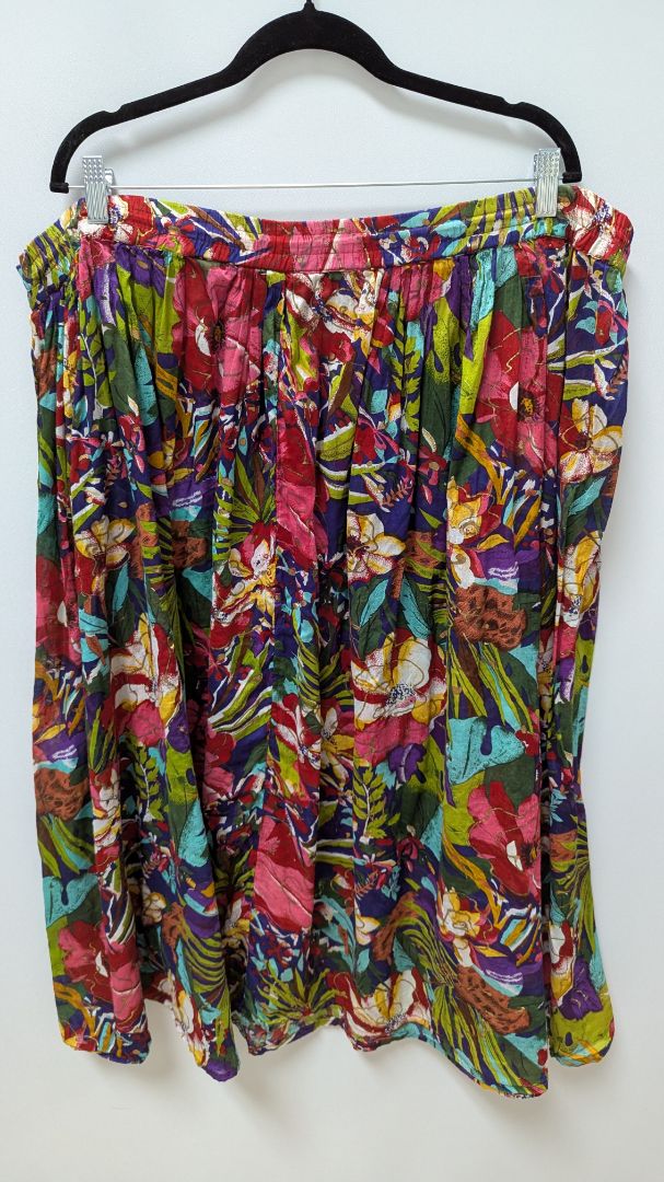 Peripherals Multicolor Sheer Floral Maxi Skirt