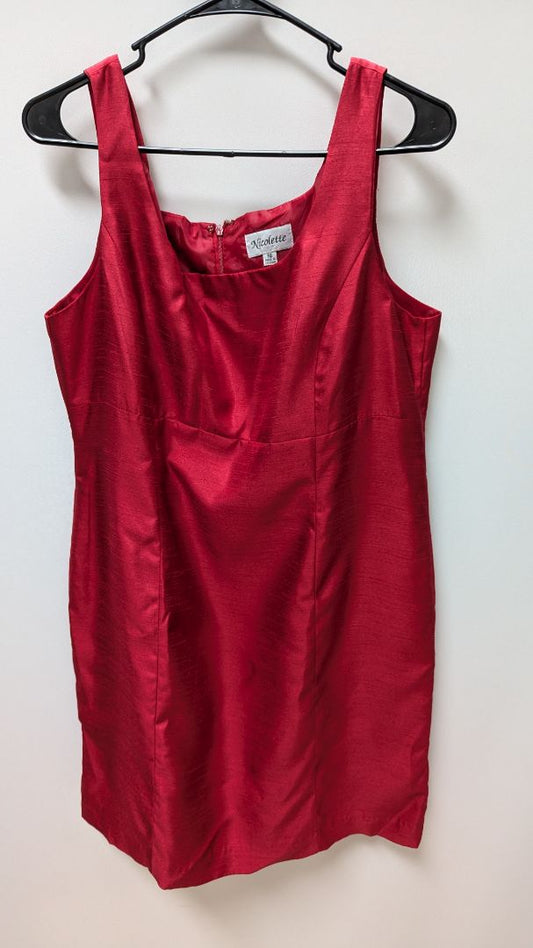Nicolette Red Sleeveless Cocktail Bodycon Dress