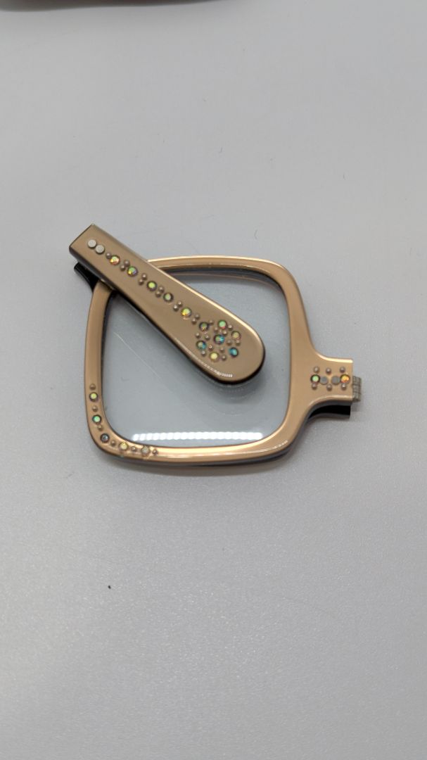 Hong Kong Vintage Light Gold Embellished Folding Reading Glasses