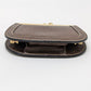 Gucci Brown Leather GG Kiss Lock Coin Pouch