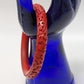 Vintage Chinese Red Carved Bangle Bracelet