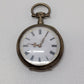 Antique Silver Key-Wound Engraved Pocket Watch