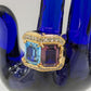 Gold Blue/Purple Thick Gemstone Cocktail Ring