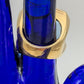 Gold Blue/Purple Thick Gemstone Cocktail Ring
